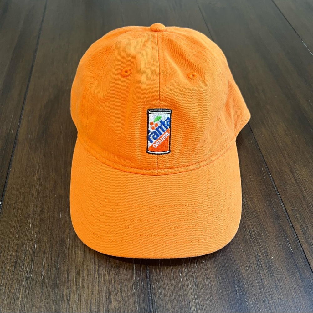 Orange Fanta Baseball cap hat soda can embroidered by Coca Cola
